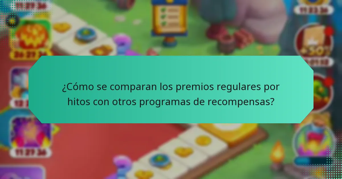 ¿Cómo se comparan los premios regulares por hitos con otros programas de recompensas?