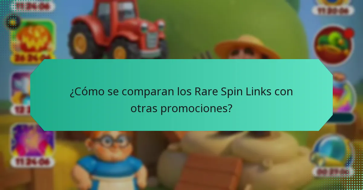 ¿Cómo se comparan los Rare Spin Links con otras promociones?