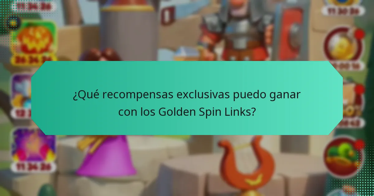 ¿Qué recompensas exclusivas puedo ganar con los Golden Spin Links?