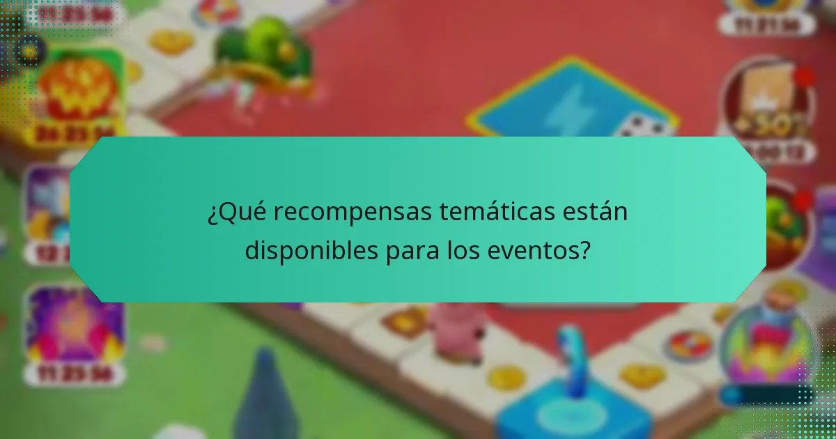 ¿Qué recompensas temáticas están disponibles para los eventos?