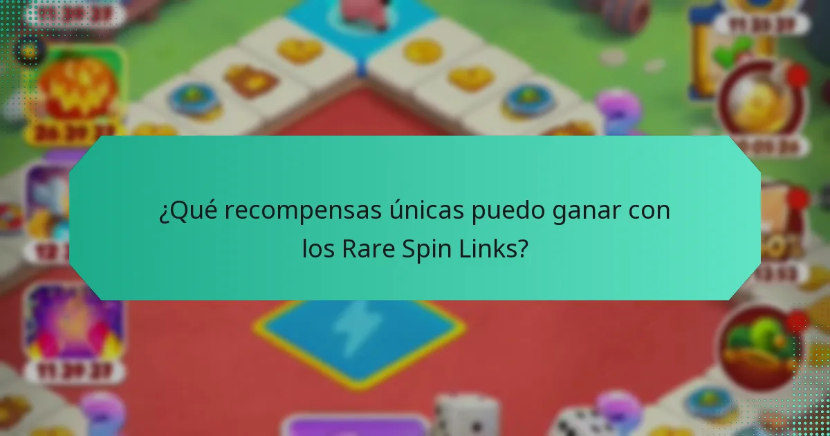 ¿Qué recompensas únicas puedo ganar con los Rare Spin Links?